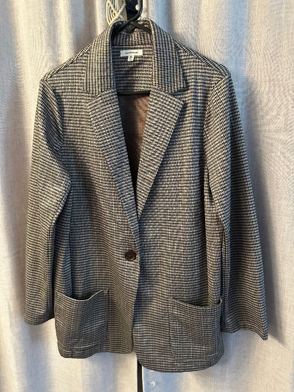 Max Studio Houndstooth Blazer